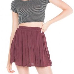brandy melville maroon luma skirt